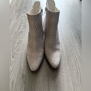 Snakeskin Pattern Ankle Boots